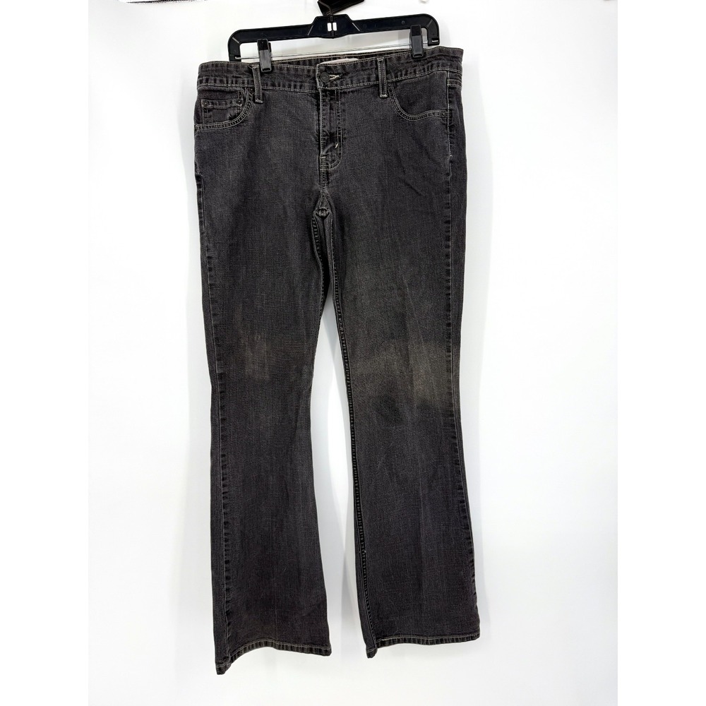 Vintage Levi Strauss Signature Low Rise Bootcut Jeans Juniors 13 Long Y2K Black